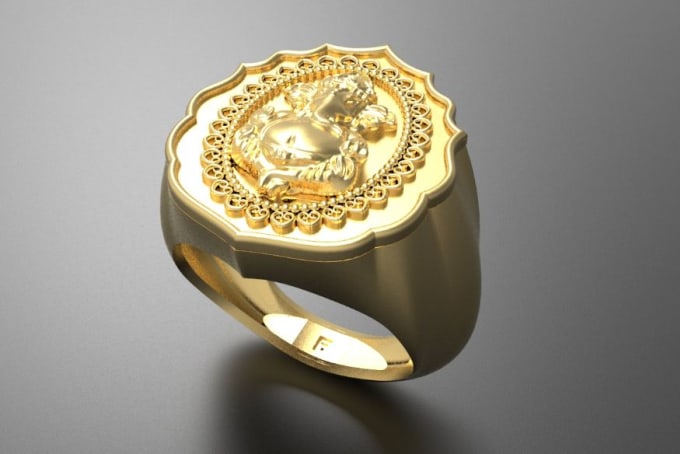 I will make 3d stl for signet jewellery ring