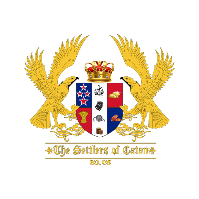 I will make a coat of arms,family crest,heraldic,heraldry logo service for you