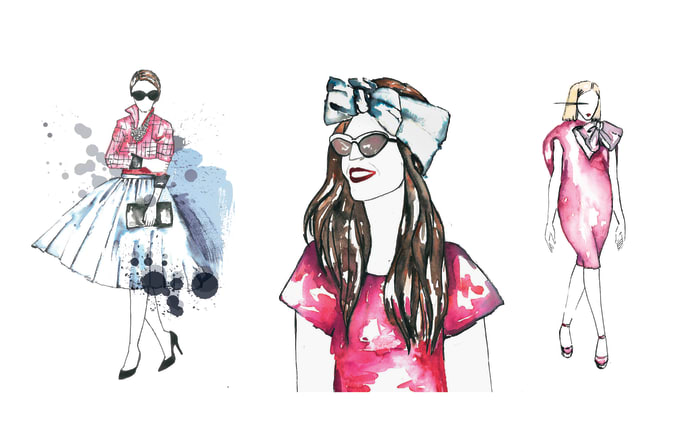 I will make a watercolor fashion illustrations and sketches