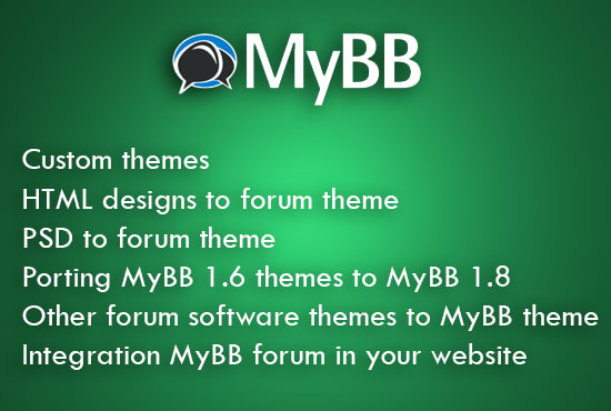 I will make custom theme MyBB