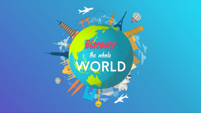 I will make World Travel Logo Animation in HD Quality