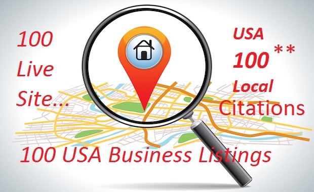 I will manually create 100 live local listing for local citation