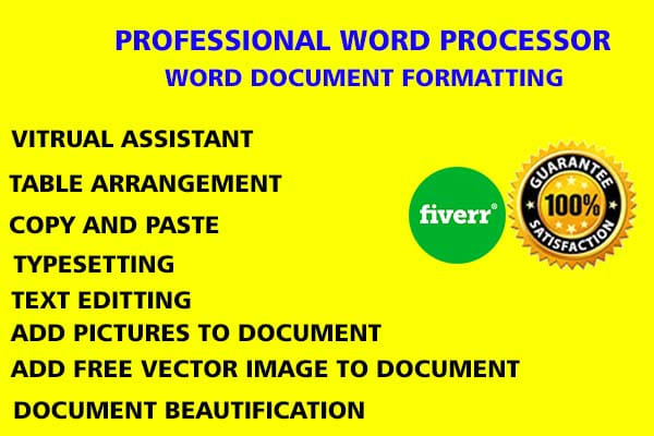 I will professionally format or edit word document, amazon kindle