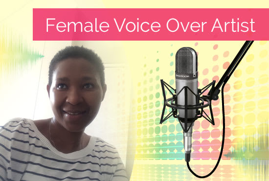 I will record a professional natural female voice over today