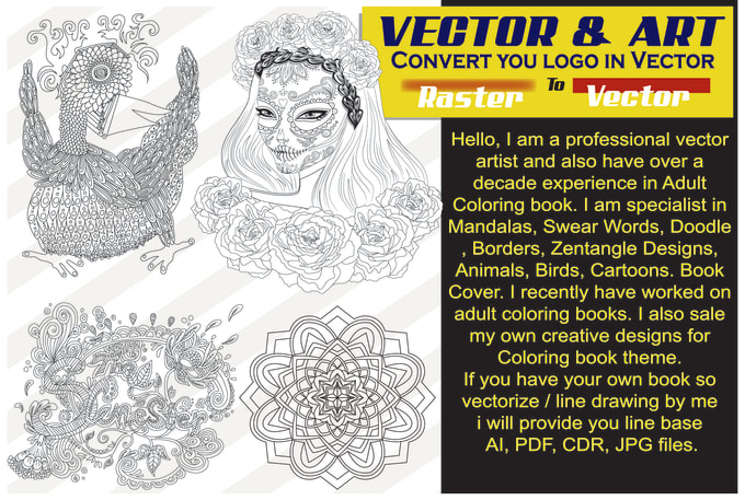 I will redraw your Image for Coloring Book Designs