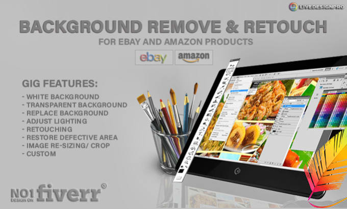 I will remove background and retouch for ebay or amazon product