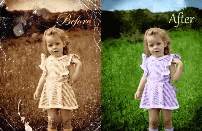 I will restore damaged photos, repair old images, fix pictures