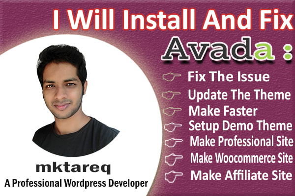 I will setup customize and fix your avada theme