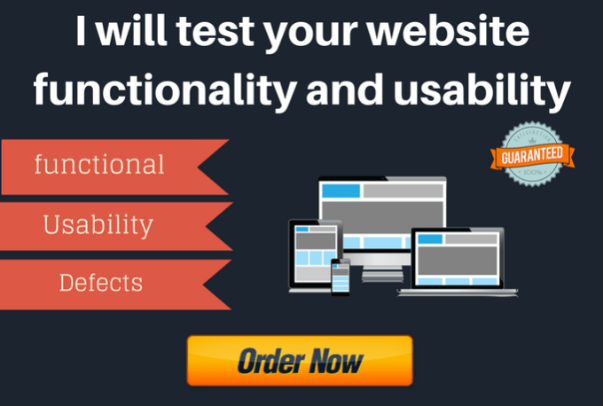 I will test your website functionality and usability
