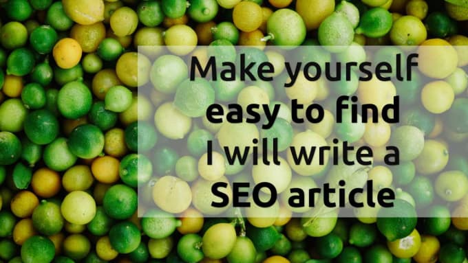 I will write a SEO article in english or spanish