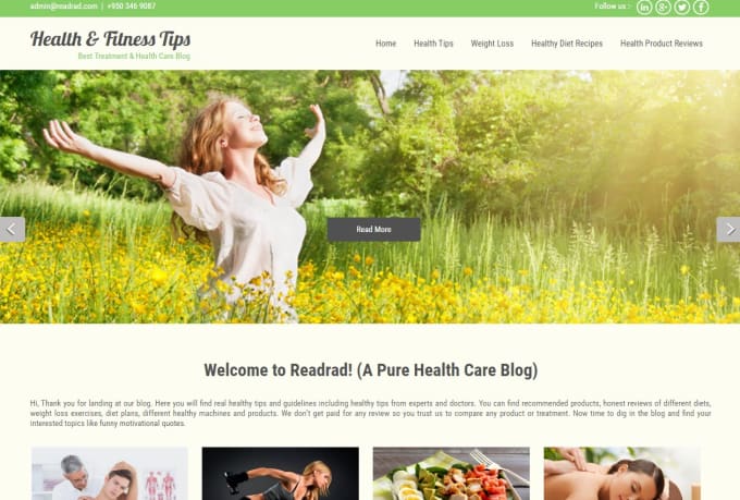 I will write and guest post on health fitness blog da 45