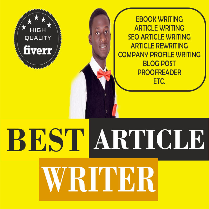 I will write articles or blog posts on any topic
