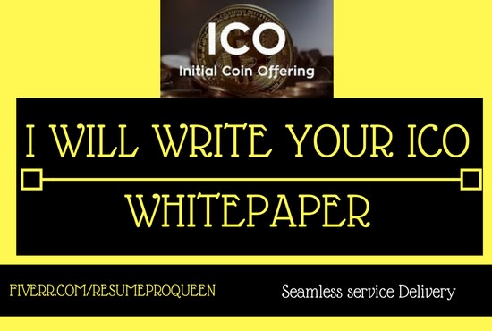 I will write, produce a professional blockchain ico whitepaper