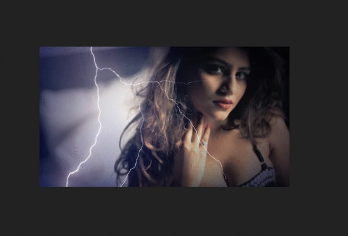 I will add Animated lightning strikes on your photo