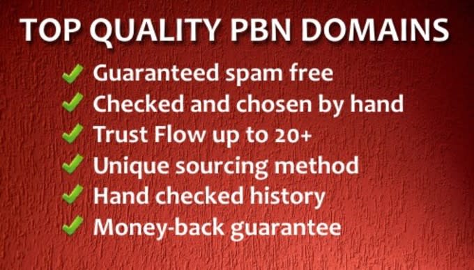 I will add trust flow 18 pbn links for instant rankings
