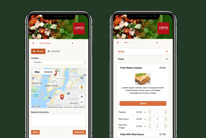I will build a takeaway ordering system for restaurants