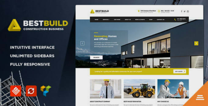 I will build for you construction wordpress site