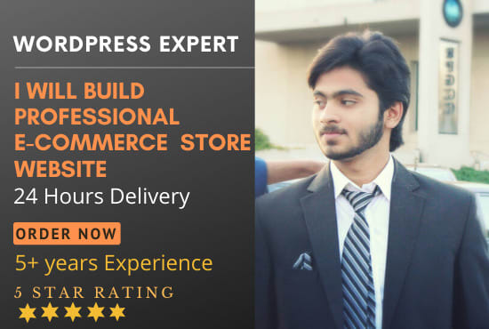 I will build professional ecommerce store wordpress website