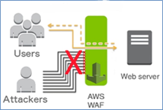 I will configure aws web app firewall to prevent all kind of attack