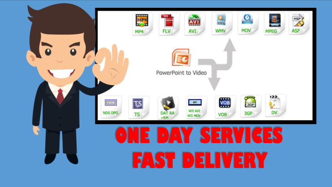 I will convert powerpoint to video fastdelivery and high quality