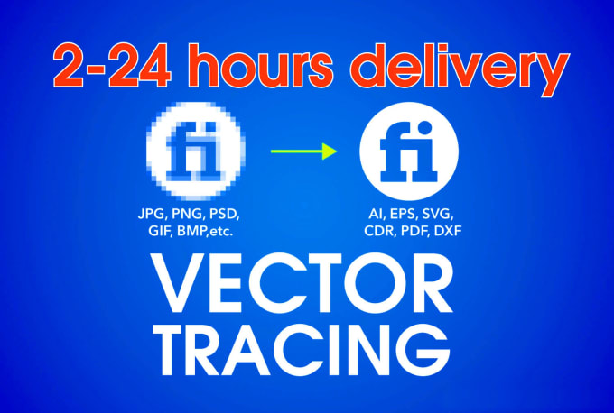 I will convert to vector, vector tracing, vectorize logo, image jpg