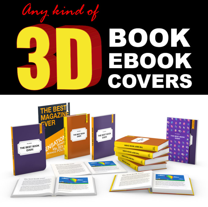I will create a 3d book cover