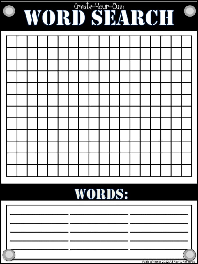 I will create a personalized word search