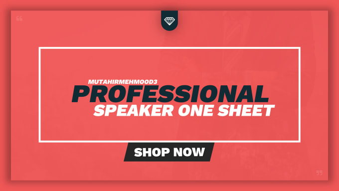 I will create a professional speaker one sheet in 24 hours