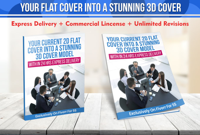 I will create a stunning 3d model ebook cover for your current flat cover