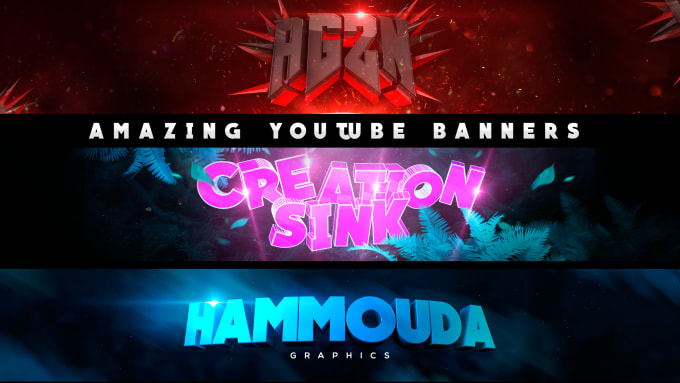 I will create an amazing 3d youtube banner