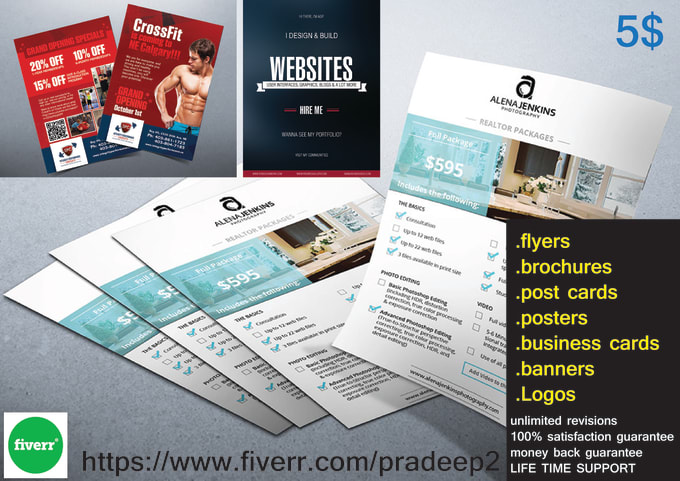 I will create awesome flyers,brochures,banners,business cards,logo