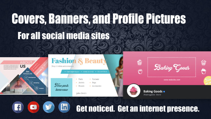 I will create banners, covers and profile pictures for social media