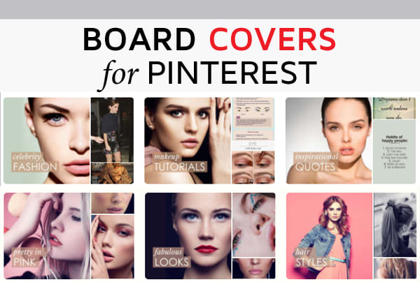 I will create board covers for pinterest