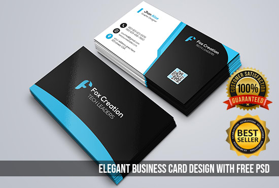 I will create elegant business card with free PSD