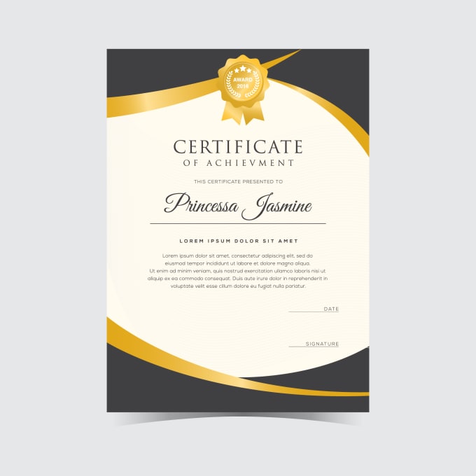 I will create graduation and achievement certificates