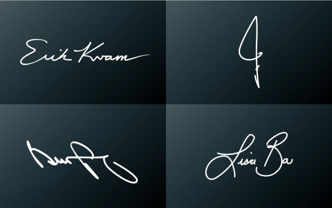 I will create handwritten signature and signature logo