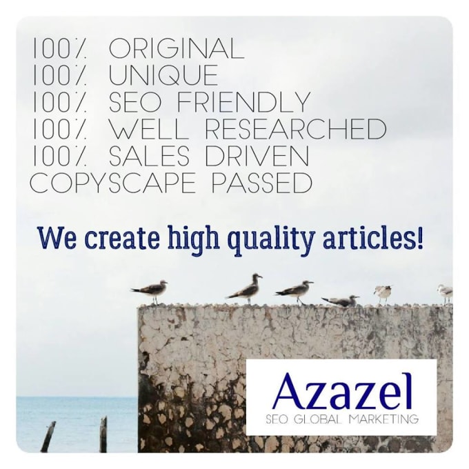 I will create high quality SEO articles