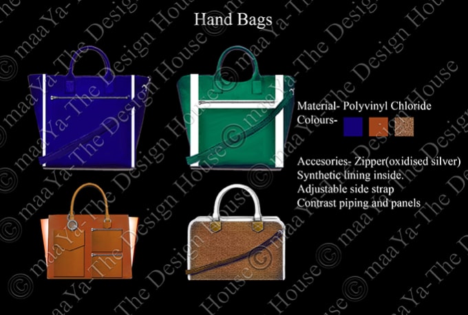 I will create luxury handbags, clutches and purses for women