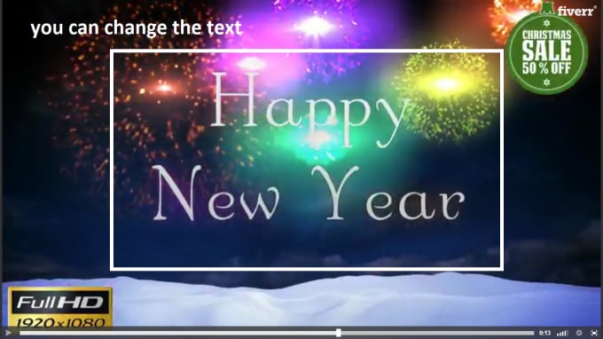 I will create new year count downing video with unlimited revision