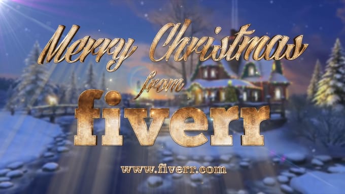 I will create this magical christmas video greeting