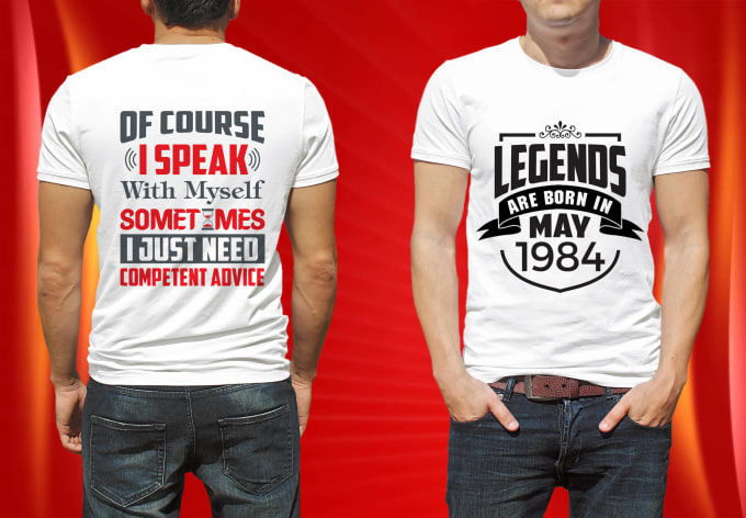 I will create trendy typography t shirt designs mockup