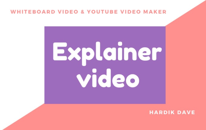 I will create whiteboard video and explainer video