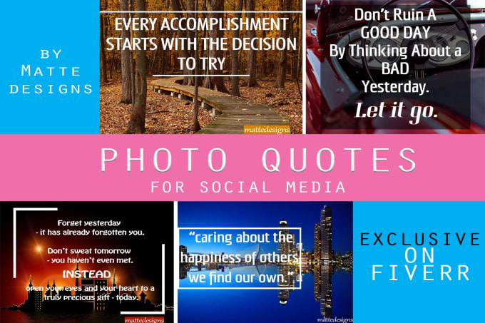 I will design 10 unique social media photo quotes