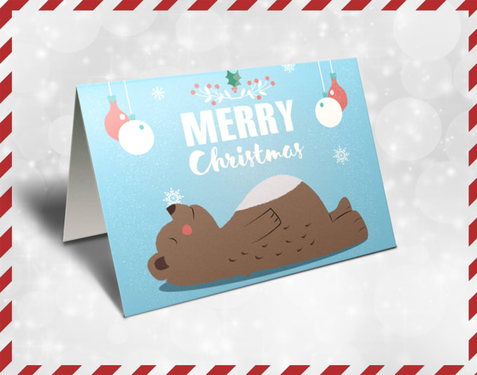 I will design 4 awesome printable christmas cards for you