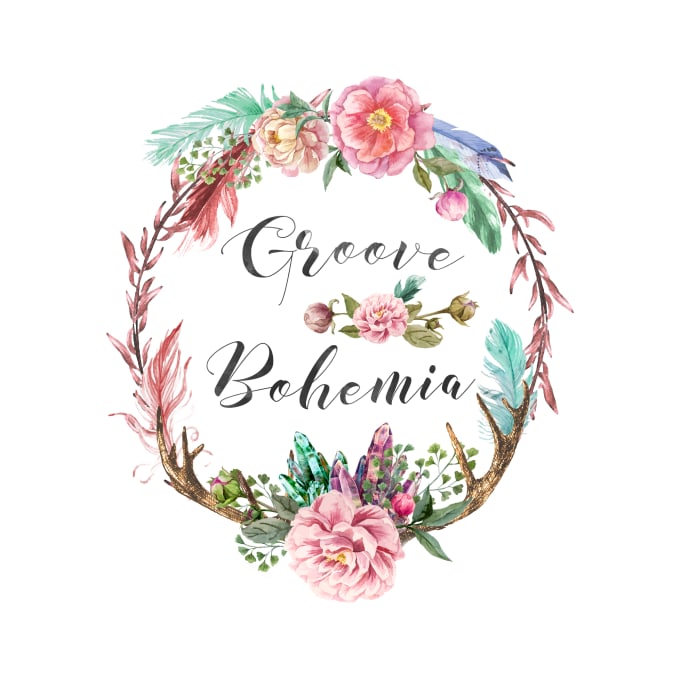 I will design a beautiful bohemian logo in boho style