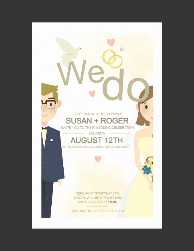 I will design a beautiful invitation for your event
