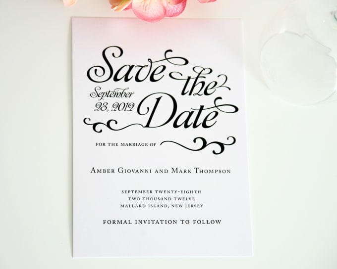 I will design a beautiful  save the date card