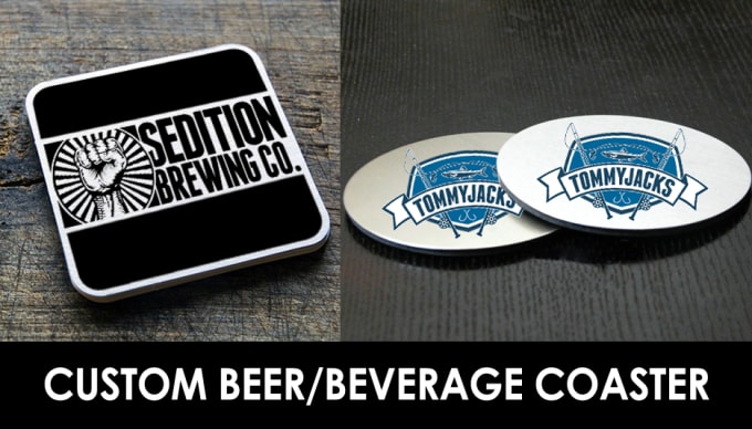 I will design a beverage beer coaster