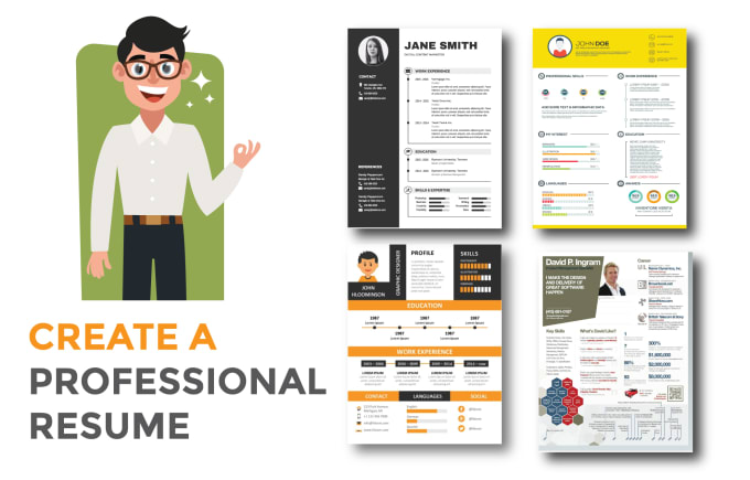 I will design a inforgraphic style CV resume