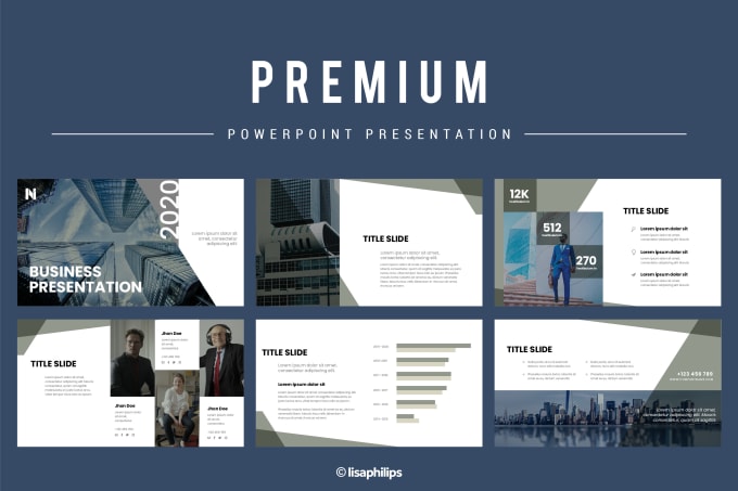 I will design a premium pitch deck powerpoint presentation